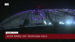 BREAKING Roof Ripped off Tropicana Field in St Petersburg [upl. by Enawd]