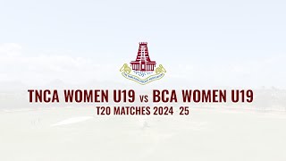 4th T20  TNCA WOMEN U19 vs BARODA WOMEN U19  BARODA TOUR OF TAMIL NADU 24  25 [upl. by Regazzi]