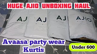 💞Huge ajio unboxing haul  avaasa party wear anarkali kurtis  under 600 [upl. by Aiseneg]