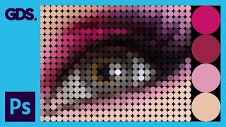 Circle  Dot pixel effect In Adobe Photoshop [upl. by Alokin572]