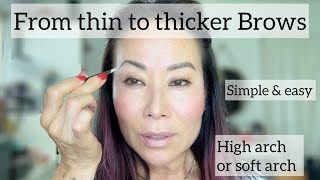 From thin to thick brows in seconds [upl. by Barcot190]