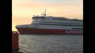 SUPERFAST XI Arrival in Igoumenitsa 270812 Ferry docking Igoumenitsa SUPERFAST FERRIES [upl. by Llieno]