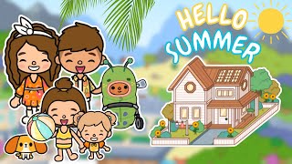 Summer House ☀️🍉 Big Family Home 🌻 Toca Boca House Ideas 😎 TOCA GIRLZ [upl. by Grearson]