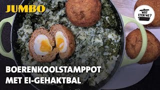 Wat eten we Boerenkoolstamppot met eigehaktbal [upl. by Eilrahs885]