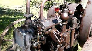 Starting a 1908 Portable Hornsby Oil Engine [upl. by Fair]