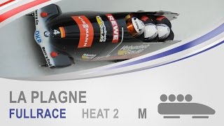 La Plagne  4Man Bobsleigh Heat 2 World Cup Tour 20142015  FIBT Official [upl. by Helaine]