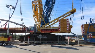 PEINEMANN  LIEBHERR LR 16002 nach Brückenverschub [upl. by Buehrer655]