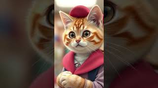 Cutest cat going to school 🏫 cat dance funny kittenslovers catshorts kitten [upl. by Sgninnej]