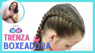 TRENZAS DE BOXEADORA  BOXER BRAIDS  TRENZAS PARA NIÑAS  PEINADOS PARA NIÑAS  PEQUEINADOS [upl. by Caro]