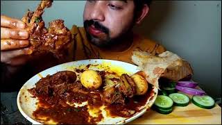 Eating Asmr Spicy Chicken Curry Egg Dosa Salad [upl. by Patterman264]