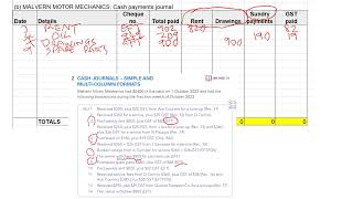 Cash journal recording and reporting  U12 VCE Accounting [upl. by Merrow707]