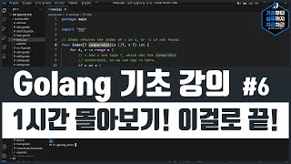 Golang 기초 강의 1시간 몰아보기 이걸로 끝 시리즈 6 [upl. by Hiasi]