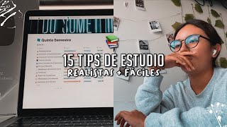 15 TIPS REALISTAS y FÁCILES para ESTUDIAR para EXAMENES 🧠  MÉTODOS DE ESTUDIO [upl. by Kall]