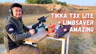 First Time Shooting Tikka T3X Lite in 308WIN LimbSaver A Game Changer [upl. by Adnalohs837]