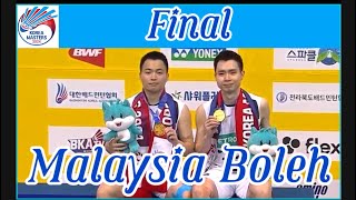 Korea Masters 2024 Final  Aaron ChiaSoh Wooi Yik vs Jin YongKim Won Ho [upl. by Eeldarb]