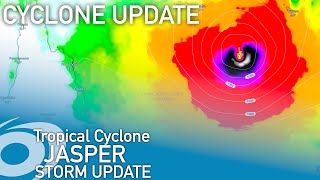 Category 4 Severe Tropical Cyclone Jasper Rapidly Intensifying Threatening a Queensland Landfall [upl. by Schalles]