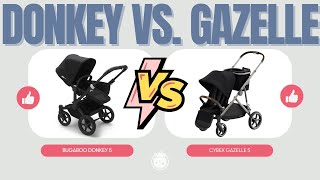 Bugaboo Donkey 5 vs Cybex Gazelle S  Stroller Review  Double Stroller Comparison [upl. by Lrak]