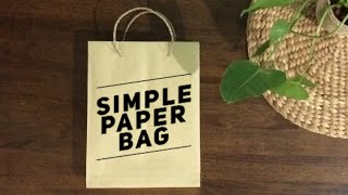 Simple Paper Bag Tutorial [upl. by Annocahs630]