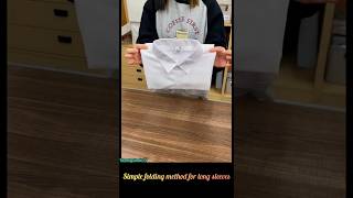 How to Fold Long Sleeve Shirts in Seconds Easy Method [upl. by Kulseth]