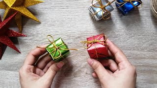 DIY Mini Gift Box Christmas Tree Ornament  Christmas Crafts Idea [upl. by Kassab]