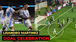 Lisandro Martinez goal celebration for Argentina vs Ecuador [upl. by Kciwdahc]