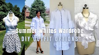 My Summer Whites Wardrobe Vogue 9299 Simplicity 8456  Newlook 6560 [upl. by Suolekcin330]