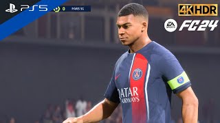 PS5 LIGUE 1 2324  AS Monaco vs PSG 02  Penalty Mbappe Make PSG Win  FC 24 4K HDR 60FPS [upl. by Ellac]