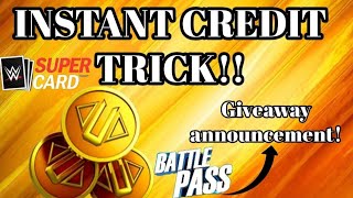 INSTANT CREDIT TRICKBATTLEPASS GIVEAWAY ANNOUNCEMENT [upl. by Mackoff]