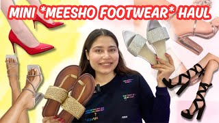 MINI MEESHO FOOTWEAR HAUL  Under ₹550  Meesho Haul  HeyItsAanchal [upl. by Suoivatnom363]