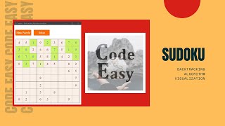 Sudoku  Backtracking Algorithm Visualizer [upl. by Bahr]