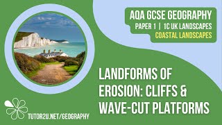 Landforms of Erosion Cliffs and Wavecut Platforms  AQA GCSE Geography Coastal Landscapes 6 [upl. by Hafler]