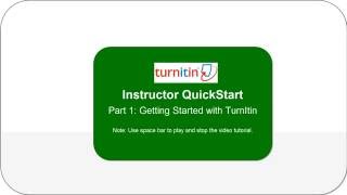 TurnItin Tutorial Part I  Getting Started with TurnItin Instructor Account [upl. by Aicats]