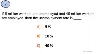 Economics Quiz Questions and Answers Macroeconomics Unemployment [upl. by Akerdal213]