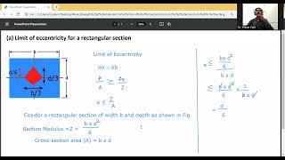 Limit of eccentricity for a rectangular section [upl. by Ysied]