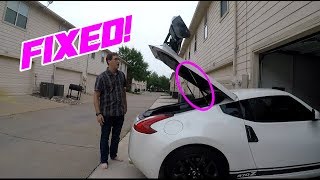 370Z Trunk Strut Install  Fix Trunk Not Opening Issue [upl. by Leidgam]