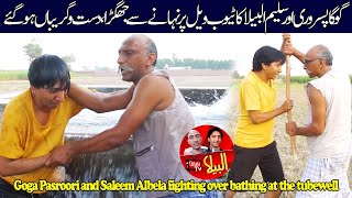 Goga Pasroori and Saleem Albela fighting over bathing at the tubewell Funny Video [upl. by Cassilda]