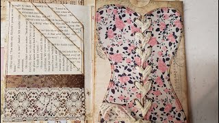 Junk Journal Page Ideas Craft with me making a Corset junk journal envolpe  Redeemable Junk [upl. by Noed]