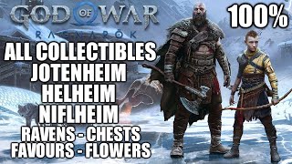 God Of War Ragnarok Jotenheim Helheim amp Niflmheim All Collectibles Guide  100 Platinum [upl. by Releyks]