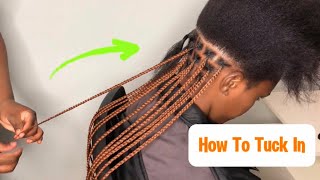 How To Tuck Hair Colored Braids [upl. by Khichabia]