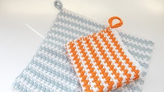 How to Crochet my Moss Stitch Washcloth [upl. by Eirlav437]