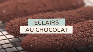 Recette de l’éclair au chocolat  Yann Couvreur [upl. by Zolly]