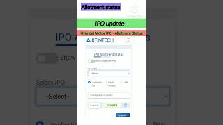 IPO Allotment status।। How to check IPO Allotment Status।। Hyundai Motor IPO Allotment Status check। [upl. by Ardied]