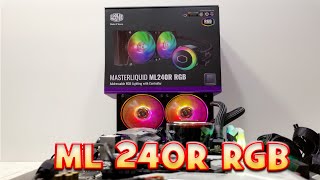 COOLER MASTER LIQUID ML240R RGB UNBOXKING AND INSTALLATION STEP BY STEP [upl. by Anirda]