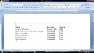 Como dividir uma célula na tabela no word 2007  2º modo [upl. by Ycrad]