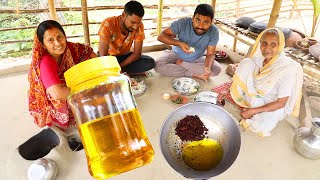 Homemade Ghee Making  how to make pure cow ghee in village style by our Grandmother and my mother [upl. by Aliekahs398]