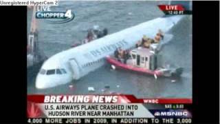 2009 New York City Plane Crash Live  US Airways Plane Crashes Into The Hudson River [upl. by Arihsay564]