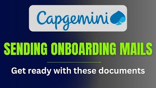 Capgemini is sending onboarding mails for freshers 2024  Get ready with these documents [upl. by Etnoid]