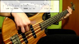 Mudvayne  Happy Bass Cover Play Along Tabs In Video [upl. by Guendolen]