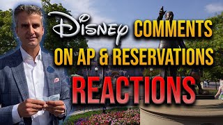 Reactions to Josh DAmaros comments on Annual Passes and Reservation System [upl. by Deirdra]