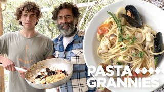 How to make the best spaghetti ai frutti di mare with Guido amp son Pietro  Pasta Grannies [upl. by Quartas]